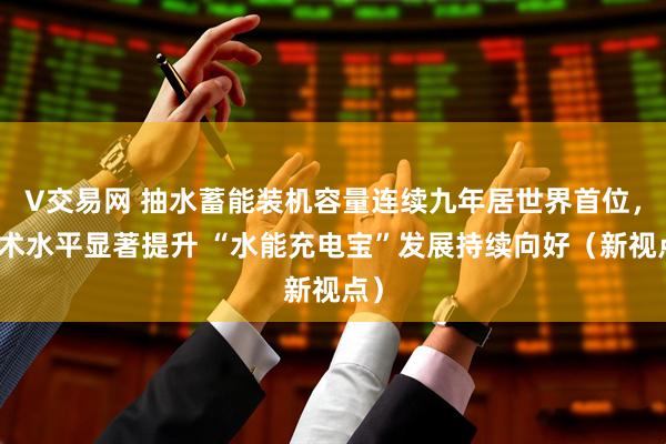 V交易网 抽水蓄能装机容量连续九年居世界首位，技术水平显著提升 “水能充电宝”发展持续向好（新视点）