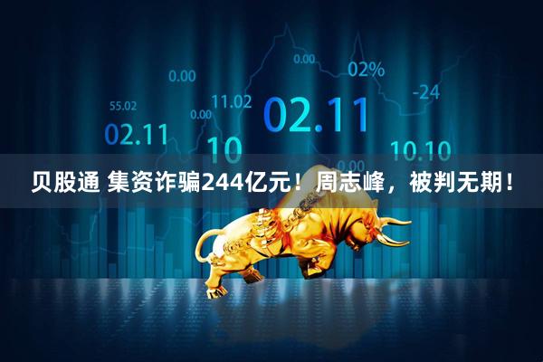 贝股通 集资诈骗244亿元！周志峰，被判无期！