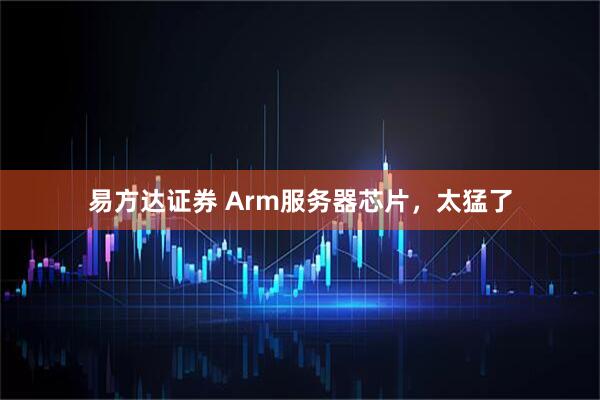 易方达证券 Arm服务器芯片，太猛了